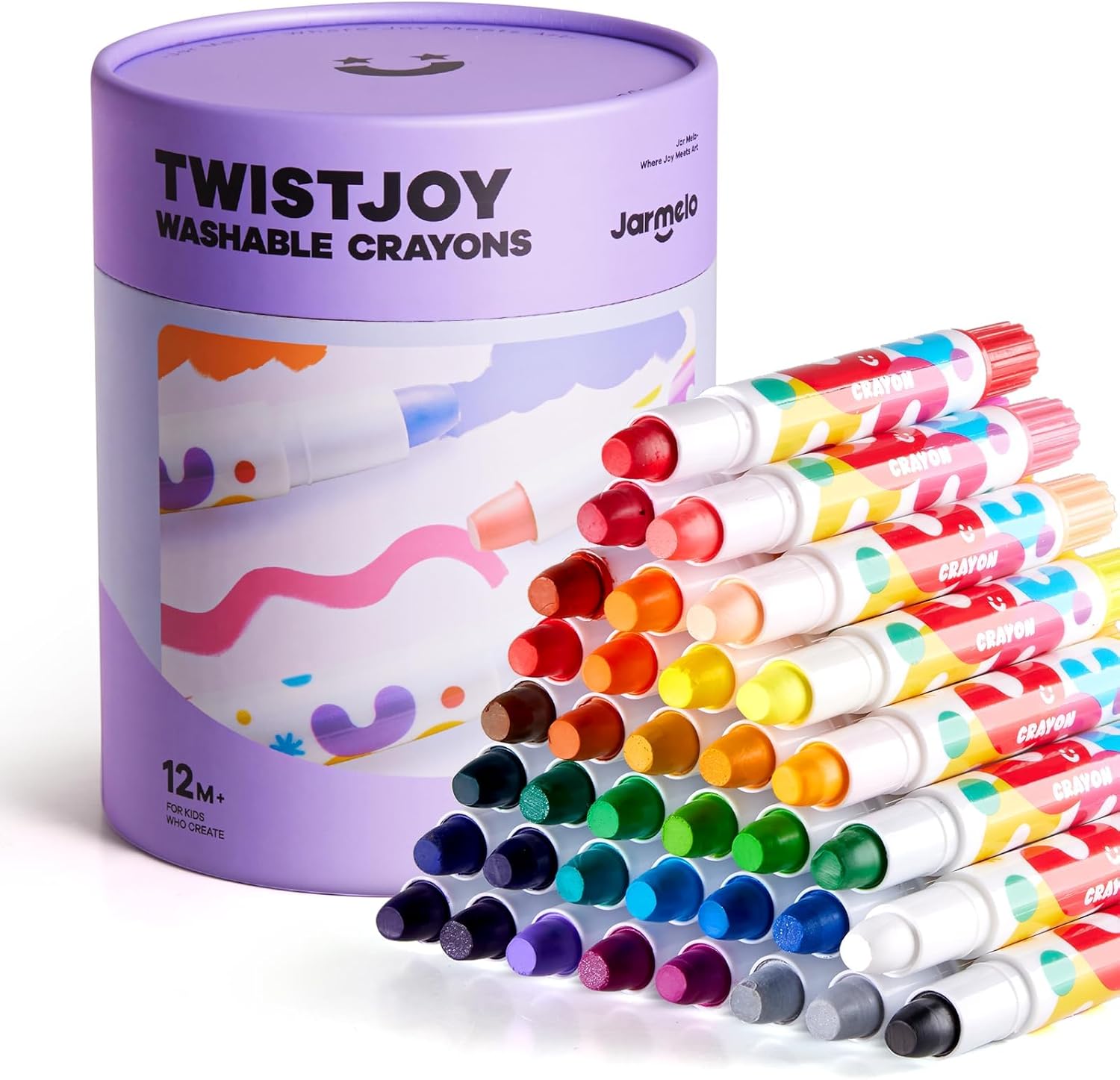Jar Melo TwistJoy Washable Jumbo Crayons