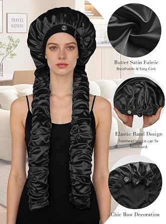 Heatless Curl Satin Bonnet for Sleeping