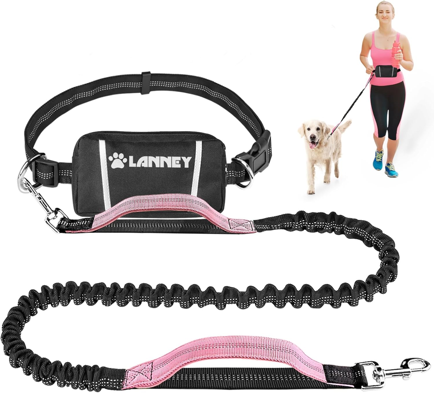 LANNEY Hands-Free Dog Running Leash